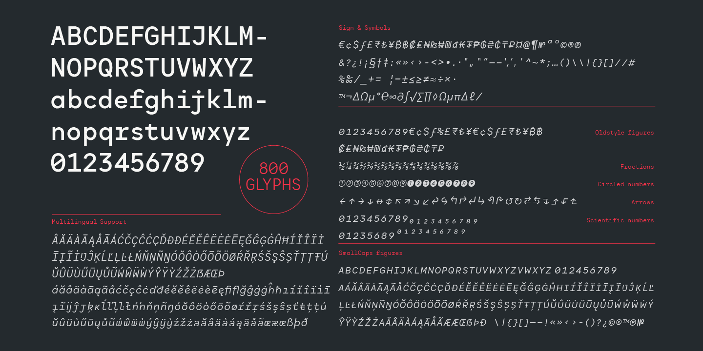 Przykład czcionki Antikor Mono Medium Italic